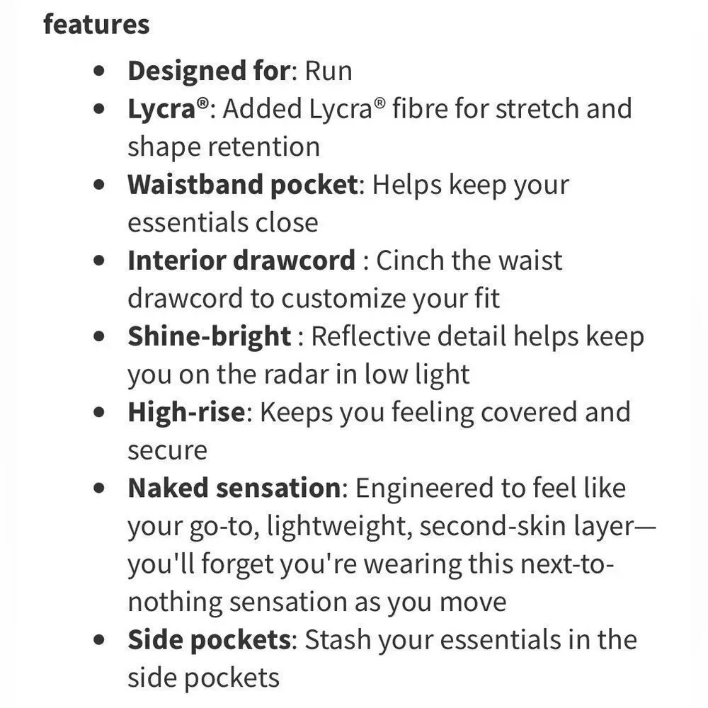 Lululemon Fast Free 7/8 Tight II Nulux 25